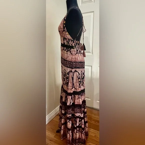 NWOT Free People Elektra Maxi Dress Sahara Combo Sz M - Picture 7 of 15